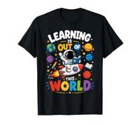 Learning is out of This World Astronaut Space Planets Kids Maglietta