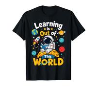Learning is out of This World Astronaut Space Planets Kids Maglietta