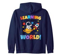Learning Is out of This World Space Back To School Teacher Felpa con Cappuccio