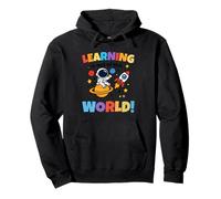 Learning Is out of This World Space Back To School Teacher Felpa con Cappuccio