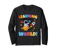 Learning Is out of This World Space Back To School Teacher Maglia a Manica