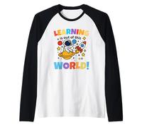 Learning Is out of This World Space Back To School Teacher Maglia con Maniche Raglan