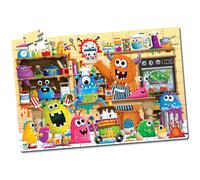 Learning Journey International Puzzle Doubles Glow in The Dark - Mostri - Puzzle per bambini in et prescolare da 100 pezzi che si illuminano al