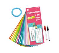 Learning Math Flash Cards, Kindergarten Game Ring, Educational Activity Set, Portable Design, Fun Skill Building Practice, Travel Games Card Play Boys Girls School Home