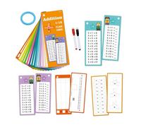 Learning Math Flash Cards, Kindergarten Game Ring, Educational Activity Set, Portable Design, Fun Skill Building Practice, Travel Games Card Play Boys Girls School Home