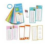 Learning Math Flash Cards, Kindergarten Game Ring, Educational Activity Set, Portable Design, Fun Skill Building Practice, Travel Games Card Play Boys Girls School Home