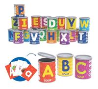 Learning Resources Alphabet Soup Sorters, Gioco dell'Alfabeto, 3+ | Sviluppa il riconoscimento delle lettere, la fonetica e il vocabolario con attività pratiche di abbinamento e classificazione