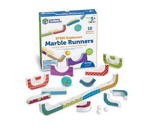 Learning Resources Binari per Biglie STEM Explorers, Gioco di apprendimento STEM, Costruzione di binari per le biglie per i 5 anni, Segmenti applicabili a pareti e vetri, Dai 5 anni in avanti