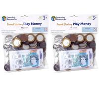 Learning Resources Confezione di Soldi Britannici, età 3+, Giochi Educativi, Riconoscimento Monete e Banconote (Confezione da 2)