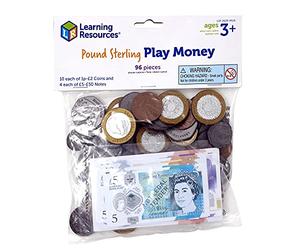 Learning Resources Confezione di Soldi Britannici, età 3+, Giochi Educativi, Riconoscimento Monete e Banconote
