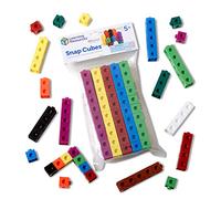 Learning Resources Cubi da incastrare (set da 100), snap cubes, policubi, il contafacile, giochi didattici di matematica per bambini, scuola infanzia, blocchi aritmetici multibase, impilabili, 5 anni