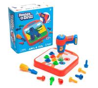 Learning Resources Design & Drill Lettere e Numeri con Trapano, 3+ Anni | Avvita i bulloni colorati e crea lettere e numeri, sviluppando prime competenze di lettura, calcolo e motricità fine giocando