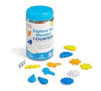 Learning Resources Esplora Le Schede Meteo, età 3+, schede Matematiche per Bambini, 6 Forme Relative alle Condizioni meteorologiche in 6 Colori, Giocattoli sostenibili, risorse in Aula