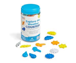 Learning Resources Esplora Le Schede Meteo, età 3+, schede Matematiche per Bambini, 6 Forme Relative alle Condizioni meteorologiche in 6 Colori, Giocattoli sostenibili, risorse in Aula