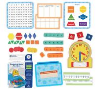 Learning Resources Essential Math Toolbox, Kit di Matematica, 5-7 Anni | Sviluppa conteggio, valore posizionale, sequenze, forme e lettura dell’orologio con materiali pratici di matematica.