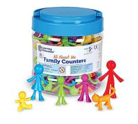 Learning Resources Figurine di Famiglia All About Me, 3+ Anni, Set 72 Figurine Colorate in PVC per Conteggio, Ordinamento e Gioco Educativo