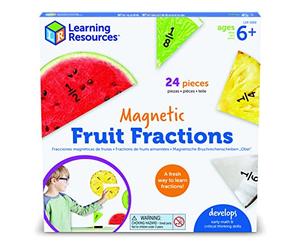 Learning Resources Frazioni magnetiche a Forma di Frutta, apprendimento dei Numeri per la Matematica dei Bambini, Matematica Montessori, Giochi per Bambini, Giochi educativi per Ambienti Interni
