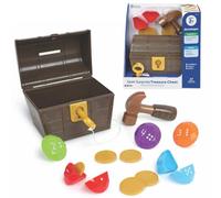 Learning Resources Gem Surprise Treasure Chest, Gioco di Colori, 2+ | Motricità fine, gioco di conteggio e abbinamento, forziere con chiave, riconoscimento dei numeri, coordinazione occhio-mano
