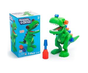 Learning Resources Giocattolo Dinosauro T-Rex Design & Drill, Gioco da Scomporre con 12 Pezzi e Cacciavite, STEM, Scienza, dai 3 Anni
