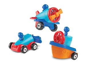 Learning Resources Macchina-Aeroplano-Barca 1-2-3 Build It