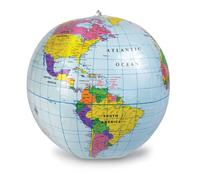 Learning Resources Mappamondo Gonfiabile, 5+ Anni, Globo Didattico Bambini 30 cm, attività di Geografia con Continenti Paesi Capitali e Oceani