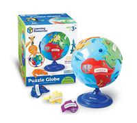 Learning Resources Mappamondo puzzle imparare geografia continenti oceani | Sviluppa conoscenze geografiche di base, riconoscimento di forme e problem solving. Supporta curiosità verso il mondo.