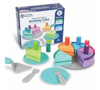 Learning Resources New Sprouts Torta di Compleanno Giocattolo, Cucina Gioco Bambini, Cibo Finto, Gioco di Ruolo, Colori, Motricità Fine, Montessori, Bambini 2+