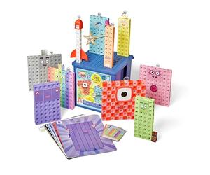 Learning Resources Numberblocks 10-100, Eroi con Zeri, Cubi MathLink, 3+ | Costruisci i Numberblocks da 10 a 100 e conta per decine con i cubi MathLink, scoprendo valore posizionale e tabellina del 10