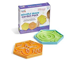 Learning Resources Pacchetto Giardino del Labirinto della Consapevolezza, Labirinto sensoriale per Bambini, Mindfulness per Bambini, Giocattoli di Terapia Socio-sensoriale (Set di 2)