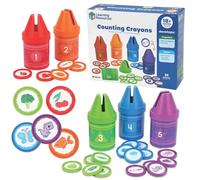 Learning Resources Pastelli per contare - Ordinamento e conteggio del Colore Giocattoli per Bambini, Giocattoli numerici, Montessori, abilità motorie Fini in età prescolare, Giocattolo manipolativo
