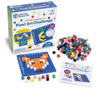 Learning Resources Pixel Art Challeng STEM Explorers, 402 Pezzi, dai 5 Anni, Giocattoli STEM per Bambini, Basi del Coding per Bambini, attività STEM per la Classe