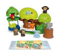 Learning Resources Peeksville - Set da gioco per imparare la giungla, statuette del regno animale, giocattolo zoo, tigre, leone, animali, abilità motorie per bambini, regali per bambini e bambine
