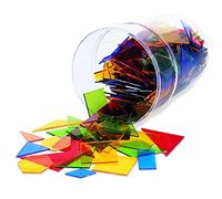 Learning Resources Power Polygons - Set Educativo con 15 Forme Geometriche per Bambini 5+, Poligoni Traslucidi per attività di Geometria, Aree e Perimetri