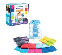 Learning Resources Quadrati tattili Teachable Touchables, età 3+, Gioco sensoriale, Montessori, Abilità comunicative e tattili, Abbinamento Giochi