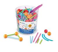 Learning Resources- Secchiello con Bastoncini, Curve e Sfere, Colore, LER1776 -