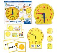 Learning Resources Set attività Sull’Ora - Gioco Educativo con 41 Pezzi per Bambini 5+, Impara a Leggere l’Orologio Analogico e Digitale con Carte e Orologi Didattici