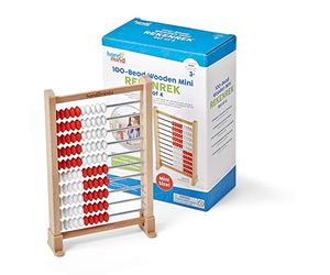 Learning Resources Set di 25 Mini Rekenrek a 100 Palline, Abaco, Abaco per la matematica, Risorse didattiche per imparare a contare in legno, Abachi a palline per la matematica di base
