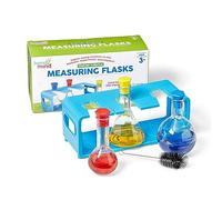 Learning Resources Set di Ampolle di Misurazione Starter Science, Becher in plastica per bambini, Attrezzatura da laboratorio scientifico, Giocattoli di misurazione, Dai 3 anni in avanti