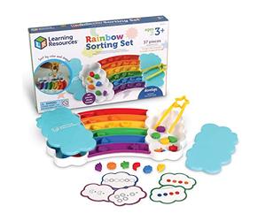 Learning Resources Set di classificazione a Forma di Arcobaleno, 37 Pezzi, abilità Fino-motorie, classificazione, riconoscimento di schemi, Giocattoli di apprendimento per Bambini,