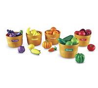 Learning Resources Set di classificazione per colore, Mercato dei contadini, Frutta e verdura giocattolo, Gioco educativo, regali per bambini di 18 mesi - 3 anni anni, bambini e bambine