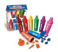 Learning Resources Set di classificazione con pastelli Arcobaleno | Giocattolo prescolare per riconoscimento dei colori, motivi e vocabolario precoce abbinando 48 pezzi colorati a pastelli
