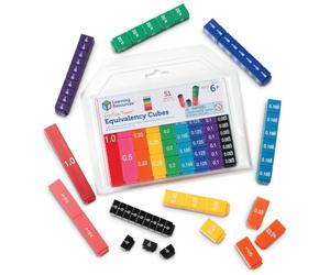 Learning Resources Set di Equivalenza dei Cubi Fraction Tower, dai 6 Anni, Apprendimento Frazioni, Visualizzare e Comprendere Equivalenze