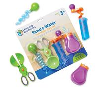 Learning Resources Set Strumenti Acqua e Sabbia, 3+ Anni, Gioco Didattico per Sviluppare Abilità Fino-motorie con Bottiglietta, Forbice, Contagocce e Mulinello