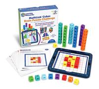 Learning Resources- Sfida Rompicapo Mathlink, 5 Anni in avanti, collegano, uniscono, Materiali per la Matematica, Cubi per contare, 80 Pezzi, Medium, LER9336