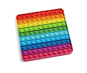 Learning Resources Tabellone Sensoriale con Cento Bolle, Scoppia Le Bolle e Conta, Giocattoli Antistress spingi e scoppia, Esercizio di moltiplicazione, Giocattoli per la motricità fine