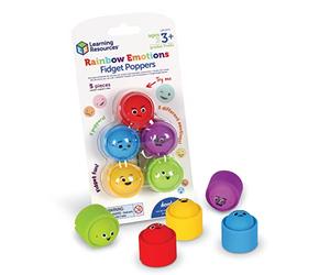 Learning Resources Tavolette delle Emozioni Arcobaleno Antistress, 5 Pezzi, Giocattoli sensoriali, Giocattoli sensoriali per Bambini, Competenze SEL, Abilità di motricità fine, 3+