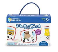 Learning Resources Tessere Puzzle Parole di 3 Lettere, Competenze prescolari, Puzzle autocorrettivi, dai 3 Anni in avanti