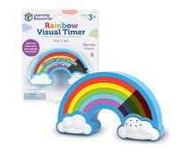 Learning Resources Timer Visivo Arcobaleno per bambini, Timer sensoriale per autismo, ADHD, 5 incrementi di tempo, modalità chiara o scura, da 3+