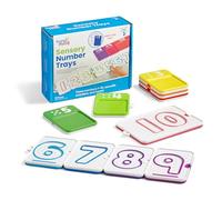 Learning Resources Vassoi di Numeri Sensoriali, Giocattoli Educativi per età 3+, Scheda per Tracciare con Il Dito e Imparare la Matematica, Tracciare i Numeri, Contare da 1 a 10, Risorse per l'Aula