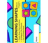 Learning Shapes - Trace, Draw, Find, and Drive - 10 Magnet Tile Pictures - Cut and Make Road - For 3-6 Year Old - Over 2 Hours of Parent-led Learning and Fun